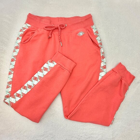 Disney Cruise Line Elastic Drawstring Waist Sweatpants Women L Coral - Picture 1 of 11
